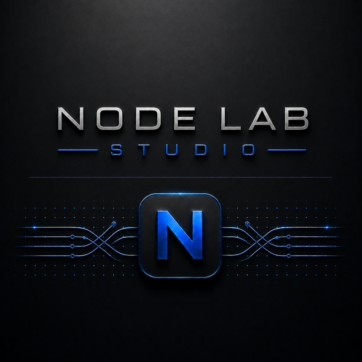 Node Lab Studio wordmark and blue systems icon